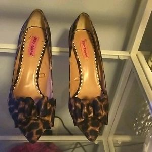 Betsey Johnson Animal Print Heels
